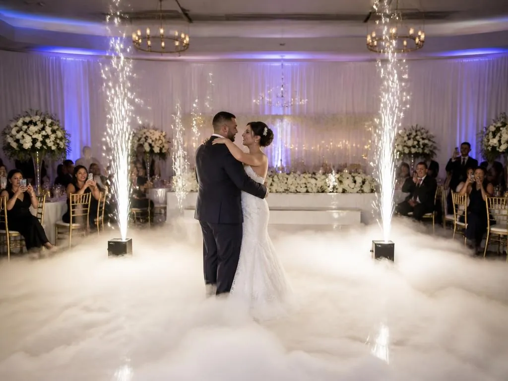 Cold spark machine and fog machine rentals in Jacksonville