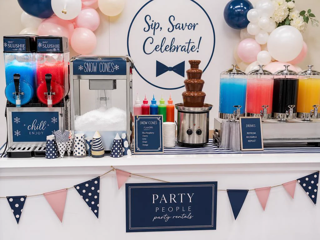 Slushie, snow cone and chocolate fountain rentals in Jacksonville